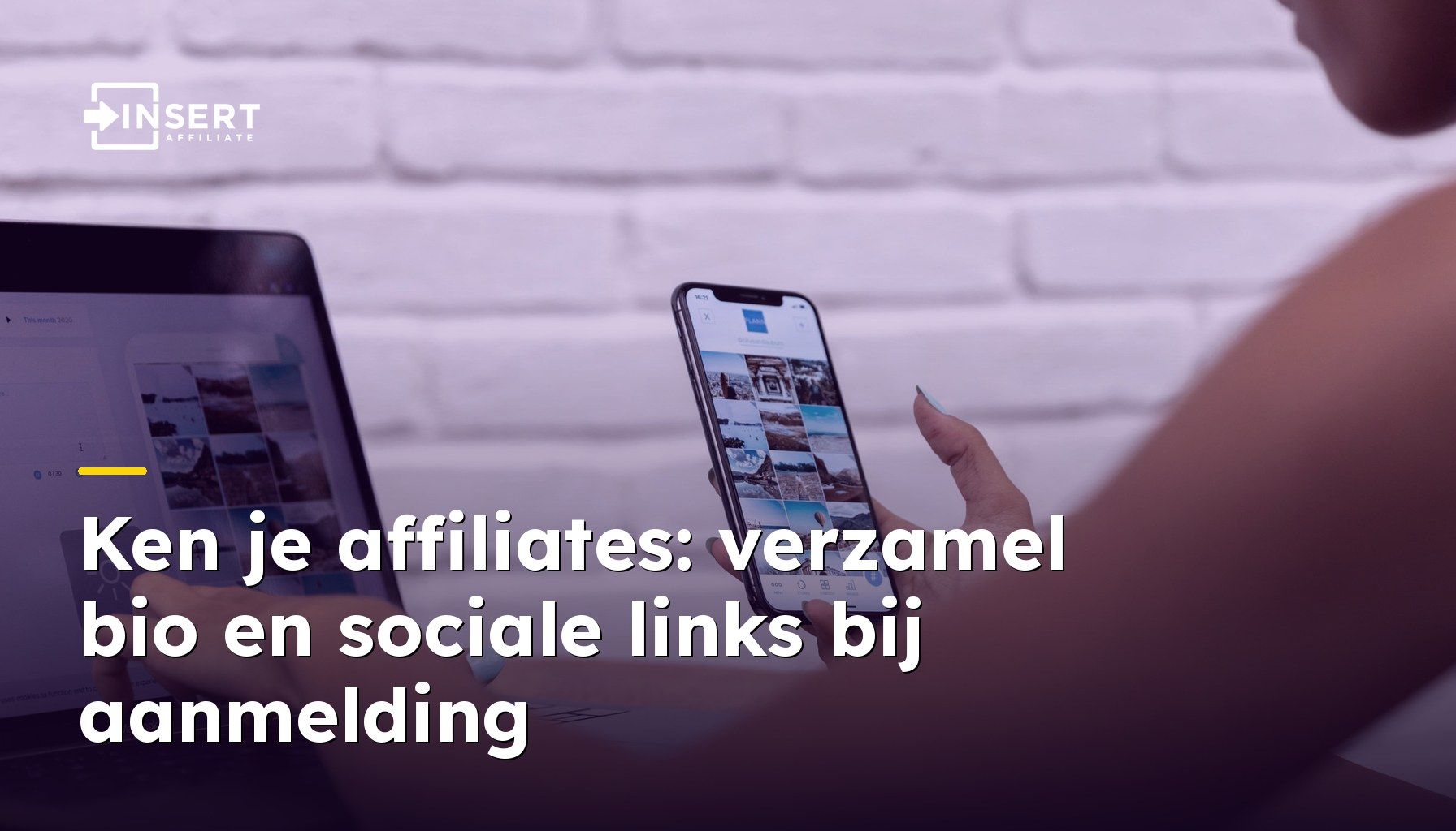 Ken je affiliates: verzamel bio en sociale links bij aanmelding